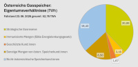 Österreichs Gasspeicher: Eigentumsverhältnisse (Tortengrafik)